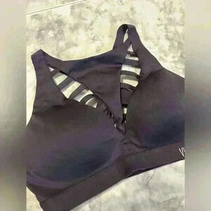 Victoria Secret Sport Purple Crossback Halter Sports Bra Size 32C